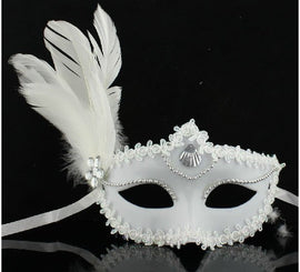 Fancy Feather Masquerade Mask