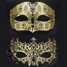 Rhinestone Phantom Couple Mask