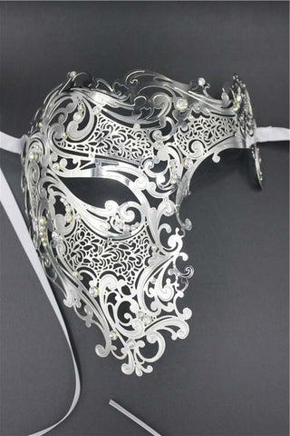Silver Filigree Laser Cut Mask
