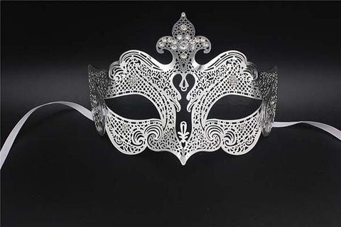 Silver Filigree Laser Cut Mask