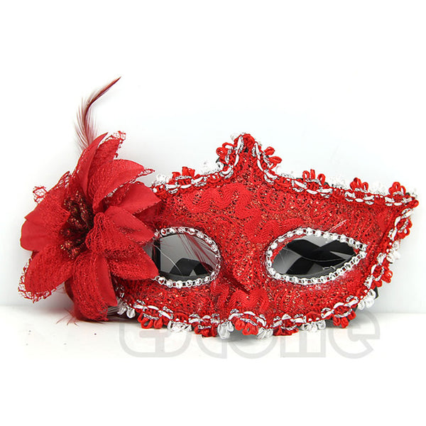 Sexy Lace Feather Masquerade Mask